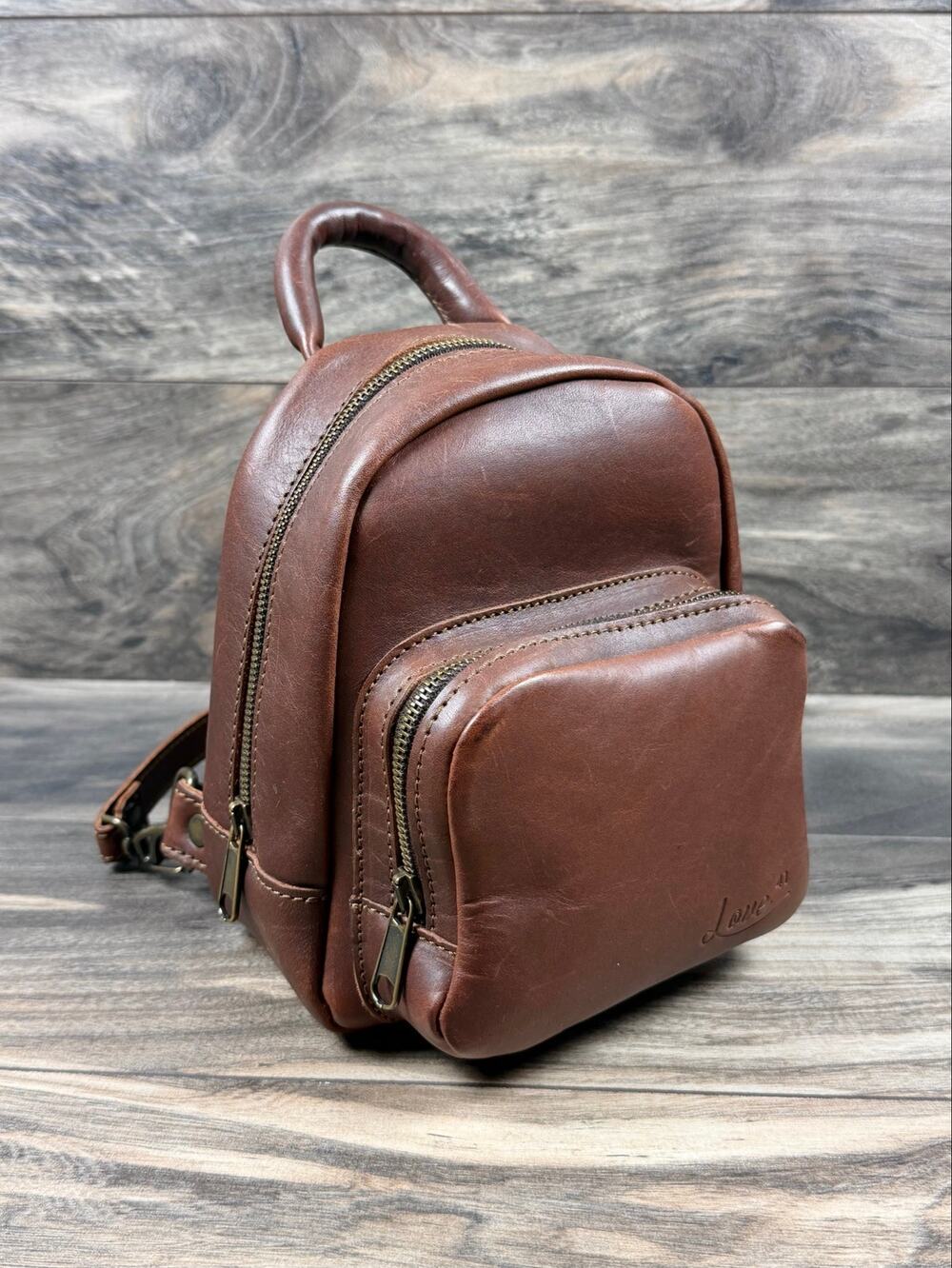 Saddleback Leather Love 41 Discontinued Mini Mini Convertible Backpack Coffee